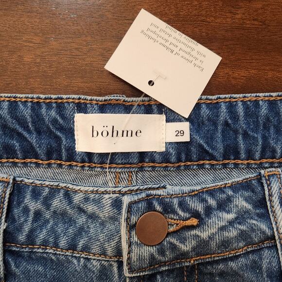 NWT Bohme Women's Mom Distressed Jeans Medium Wash Size 29 - Picture 7 of 8